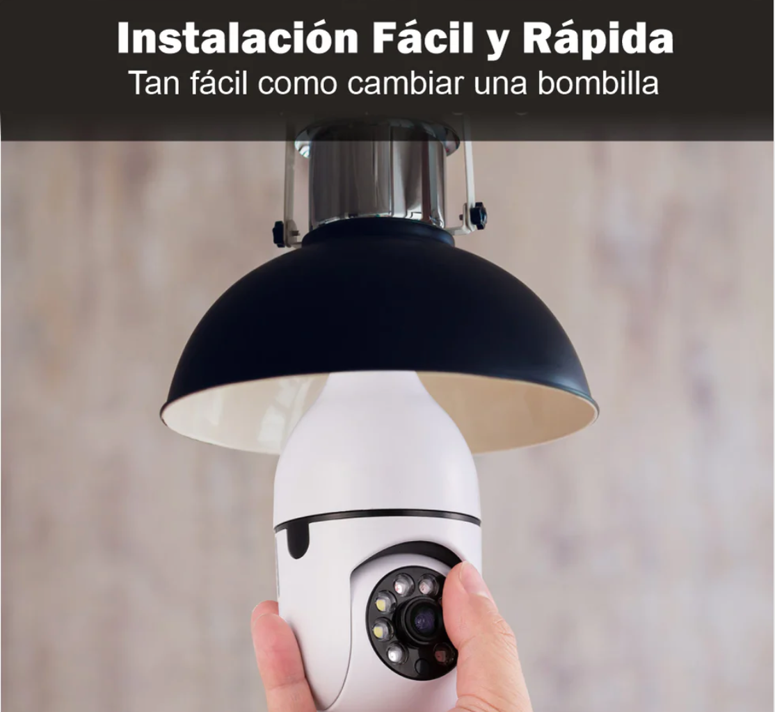 Cámara 360 tipo bombillo con WIFI